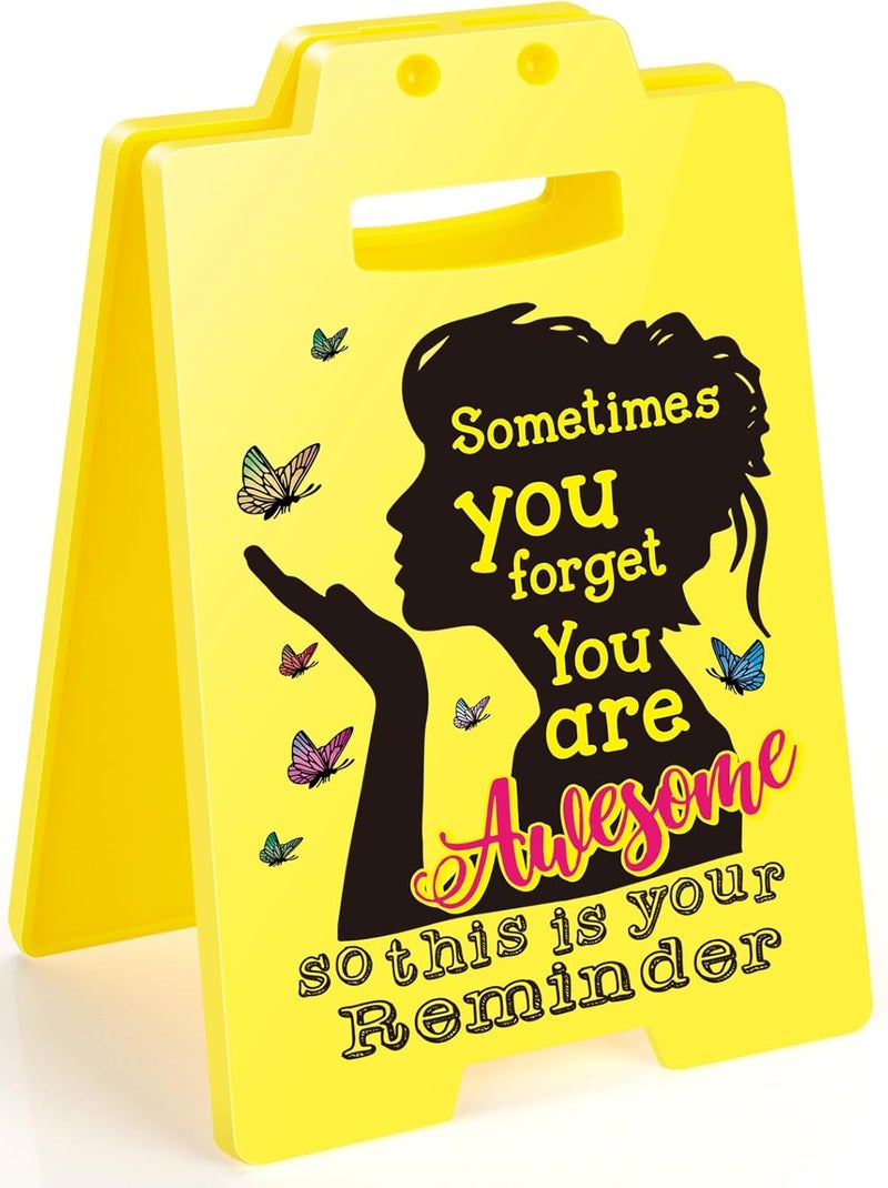 MBL Inspirational Positive Gifts Women - You are Awesome, Motivational Mental Health Self Love Gift for Female Coworker College Student Birthday Christmas, Little Reminders Office Dorm Decor Sign - Image 1